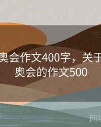 2022冬奥会作文400字，关于2022冬奥会的作文500
