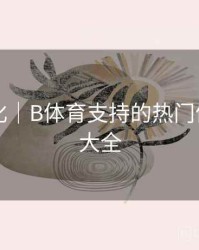 观看优化｜B体育支持的热门体育项目大全