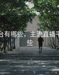 直播平台有哪些，主流直播平台有哪些