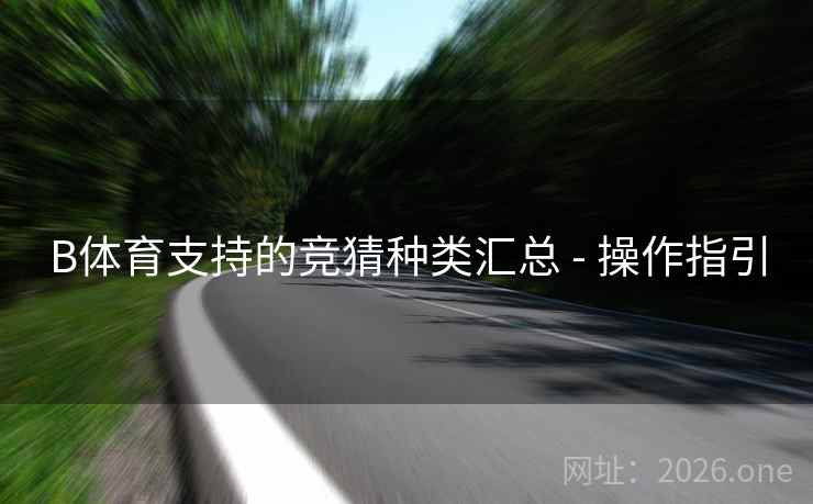 B体育支持的竞猜种类汇总 - 操作指引