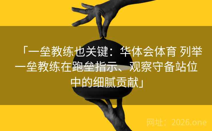「一垒教练也关键：华体会体育 列举一垒教练在跑垒指示、观察守备站位中的细腻贡献」