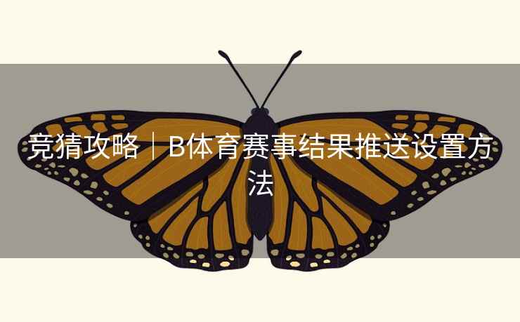 竞猜攻略｜B体育赛事结果推送设置方法