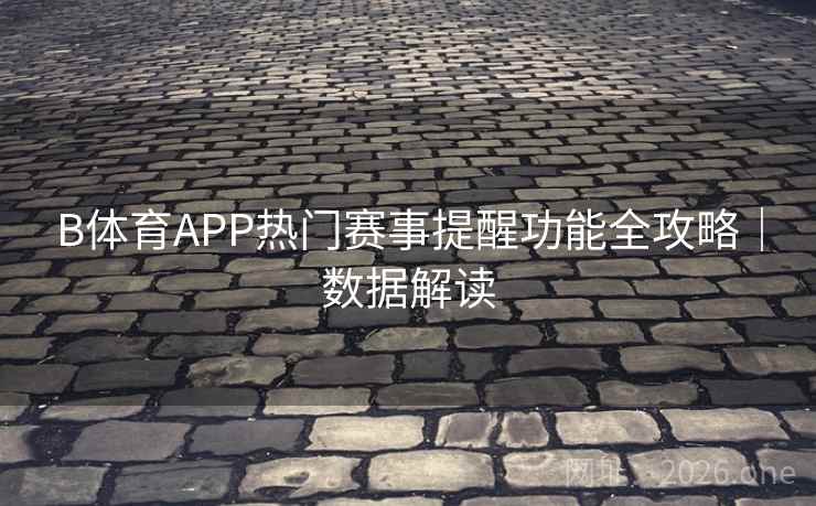 B体育APP热门赛事提醒功能全攻略｜数据解读