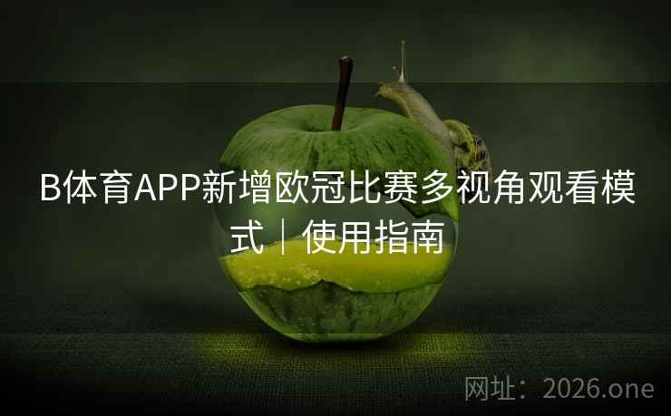 B体育APP新增欧冠比赛多视角观看模式｜使用指南