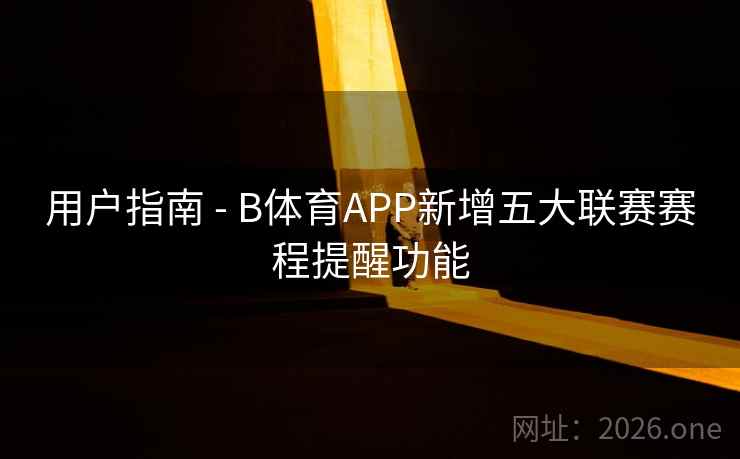 用户指南 - B体育APP新增五大联赛赛程提醒功能